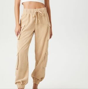 Forever 21‎ Corduroy Cargo Joggers, urban casual M